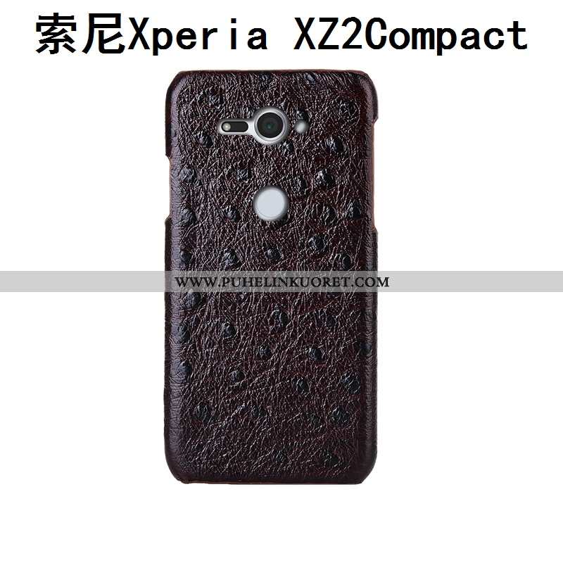 Kuoret, Kotelo Sony Xperia Xz2 Compact Suojaus Ylellisyys Takakansi Muokata Lintu Ruskea