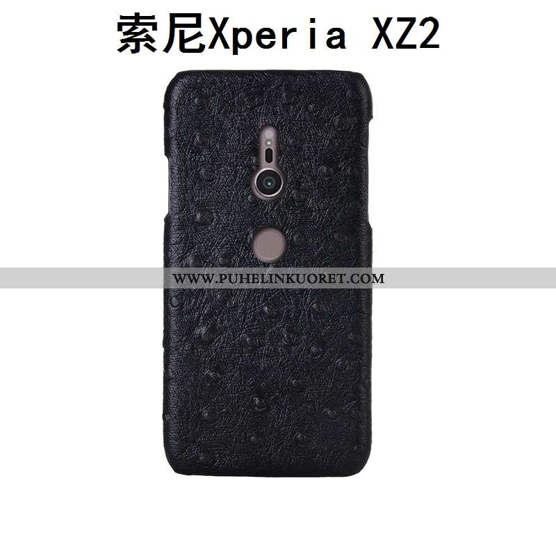 Kotelo, Kuori Sony Xperia Xz2 Kukkakuvio Suojaus Aito Nahka Kotelo Ruskea