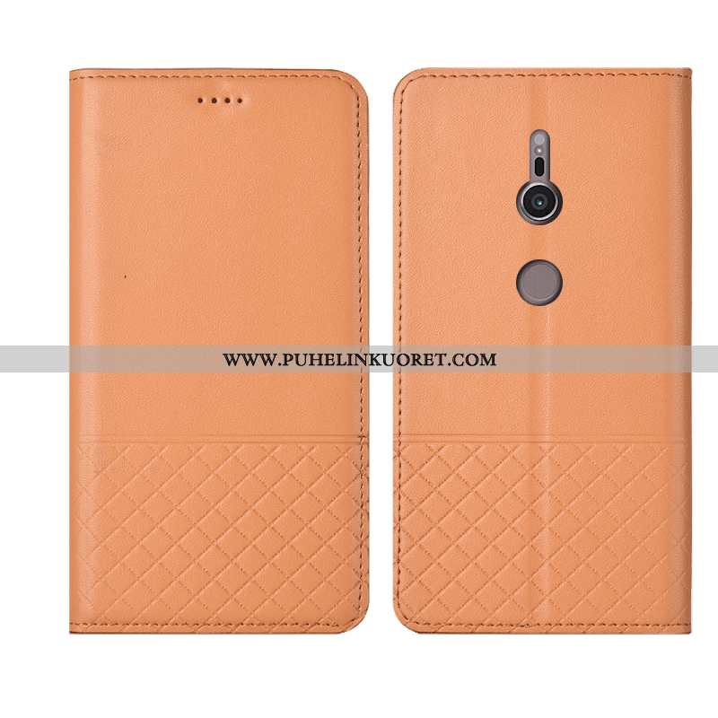 Kuoret, Kotelo Sony Xperia Xz3 Nahkakuori Aito Nahka Pehmeä Neste Kuori Punainen
