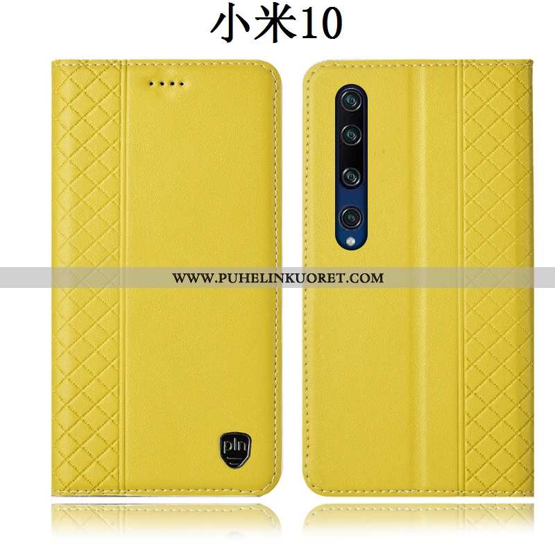 Kuori, Kuoret Xiaomi Mi 10 Nahkakuori Suojaus Kuori Puhelimen Nuoret Keltaiset