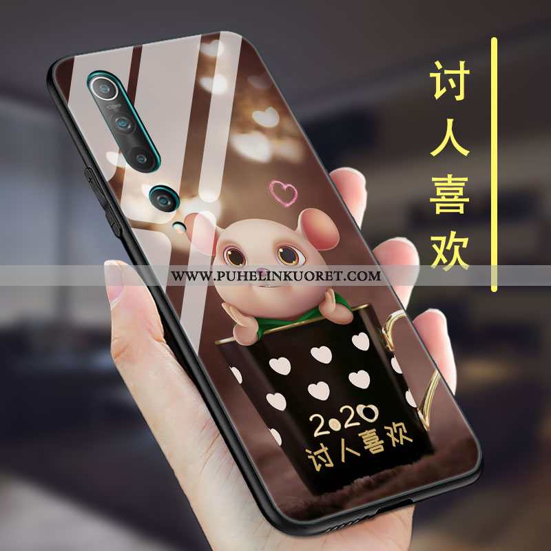 Kuoret, Kotelo Xiaomi Mi 10 Lasi Tila Tuuli Suojaus Peili Pinkki