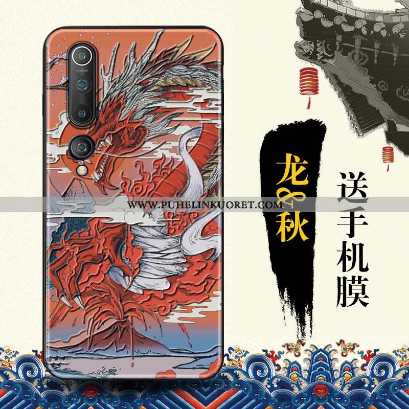 Kuoret, Kotelo Xiaomi Mi 10 Luova Kohokuviointi Pieni Muokata Sininen