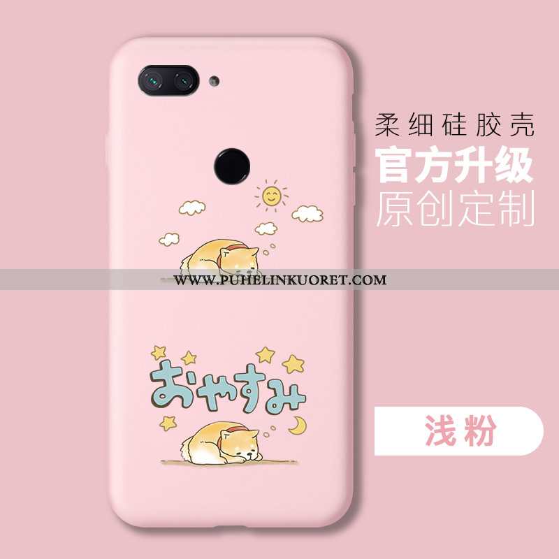 Kuoret, Kotelo Xiaomi Mi 8 Lite Silikoni Suojaus Tila Suuntaus Pehmeä Neste Pinkki
