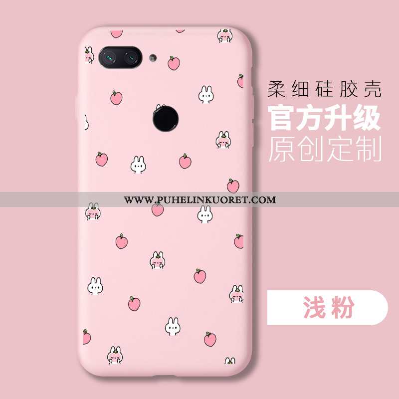 Kuoret, Kotelo Xiaomi Mi 8 Lite Silikoni Suojaus Tila Suuntaus Pehmeä Neste Pinkki