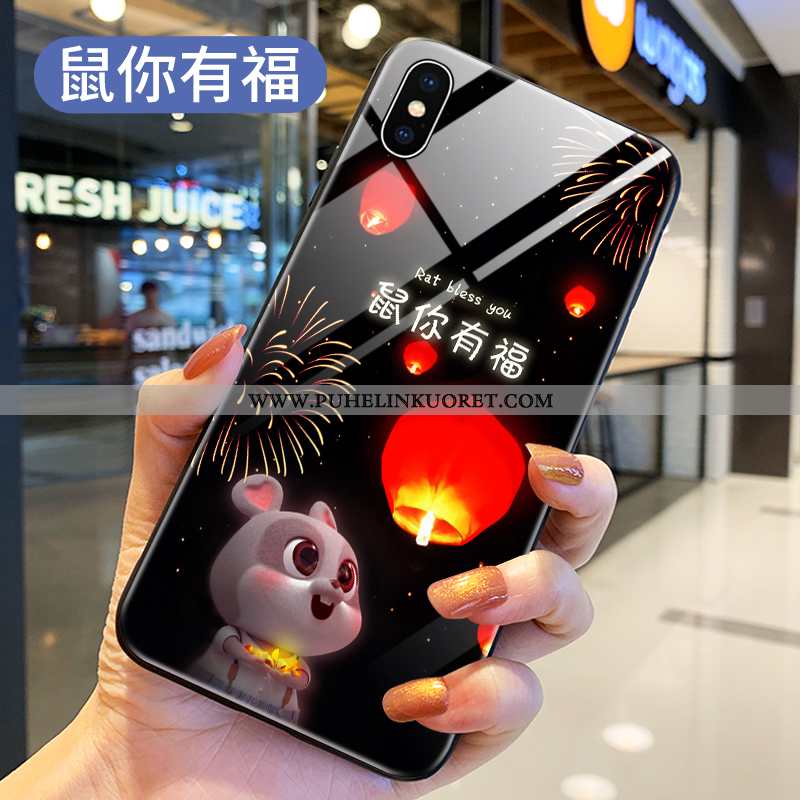 Kotelo, Kuori Xiaomi Mi 8 Pro Ihana Kukkakuvio Rotta Net Red Punainen
