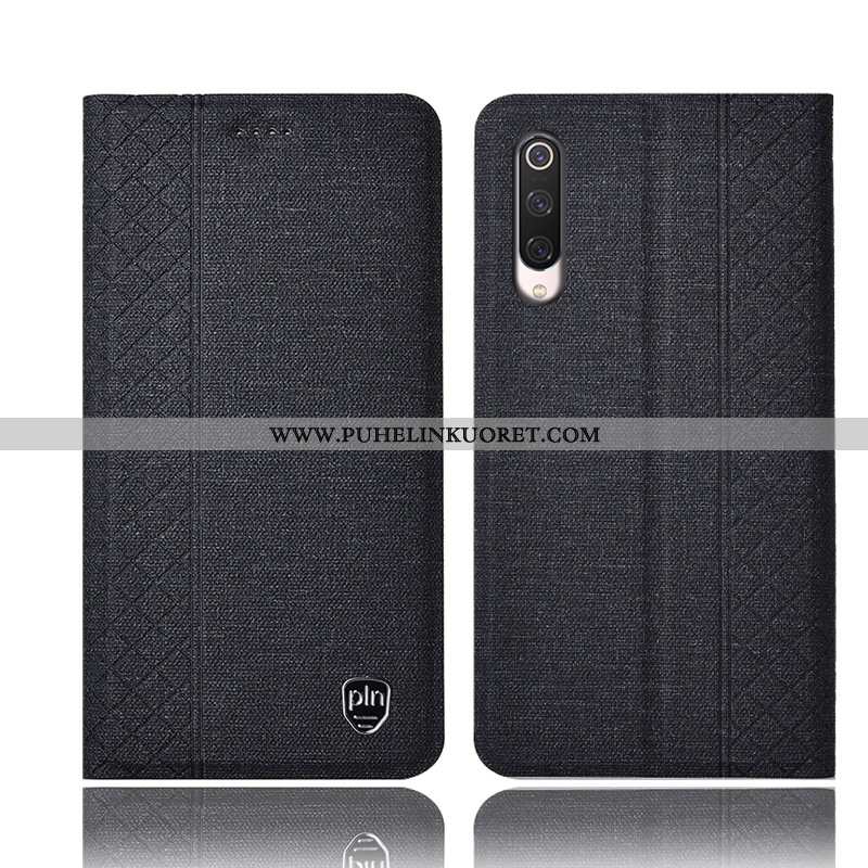Kotelo, Kuori Xiaomi Mi 9 Se Pellava Nahkakuori Harmaa Suojaus All Inclusive