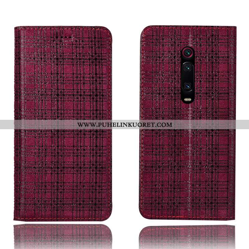 Kuoret, Kotelo Xiaomi Mi 9t Pro Nahkakuori Suojaus Pieni Kuoret Punainen
