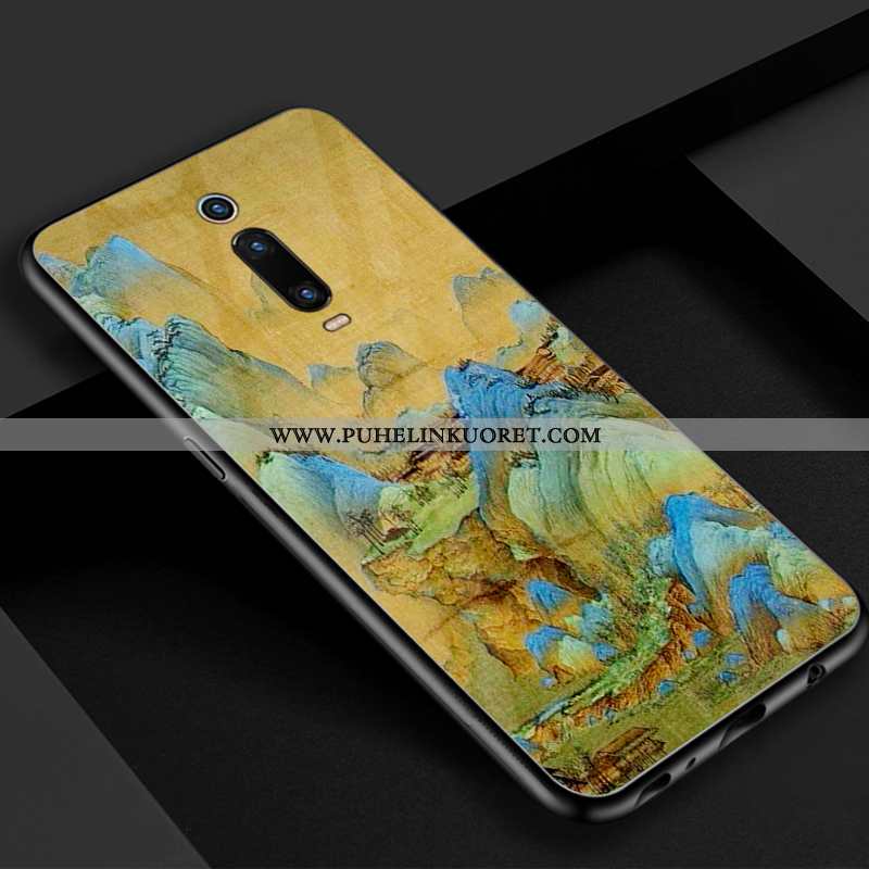 Kuori, Kuoret Xiaomi Mi 9t Vuosikerta Lasi Puhelimen Kiinalainen Tyyli Kuori Sininen