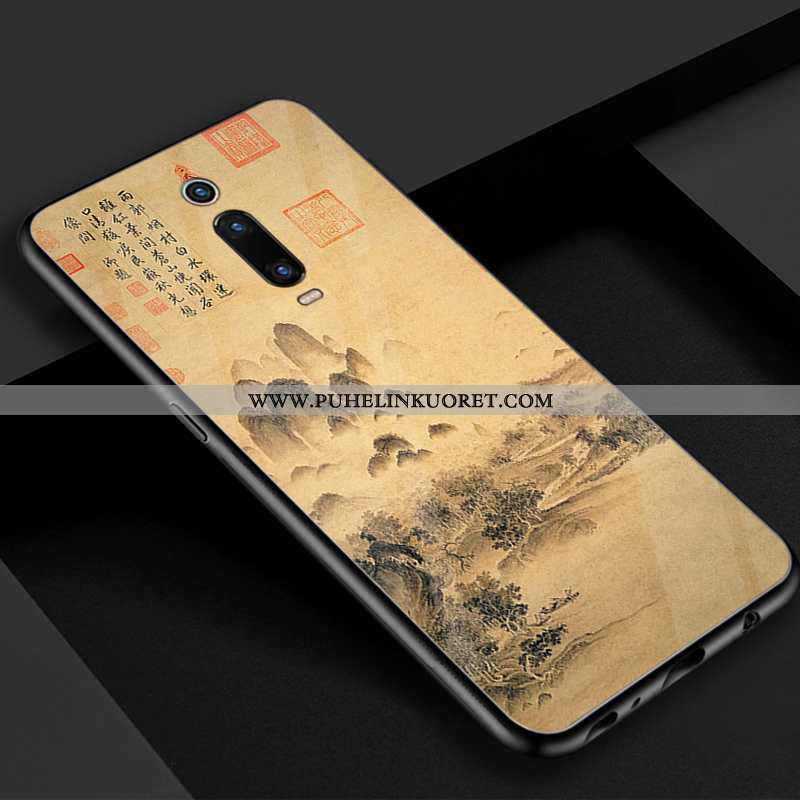 Kuori, Kuoret Xiaomi Mi 9t Vuosikerta Lasi Puhelimen Kiinalainen Tyyli Kuori Sininen