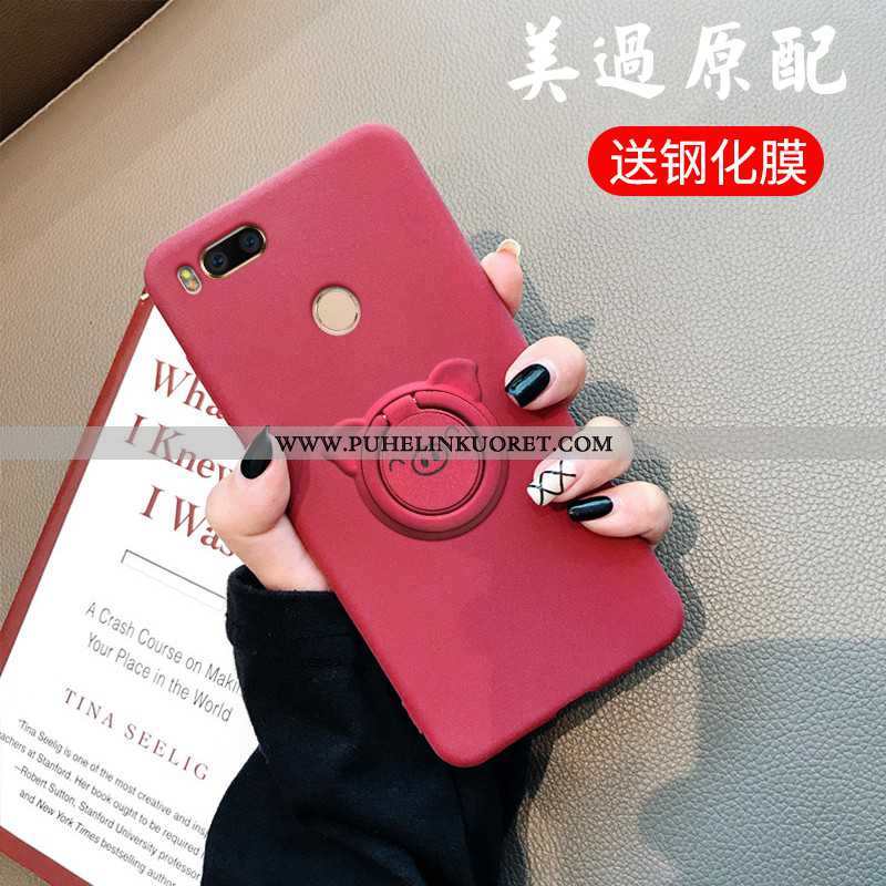 Kotelo, Kuori Xiaomi Mi A1 Pesty Suede Pehmeä Neste Hieno Suojaus Puhelimen Tummansiniset