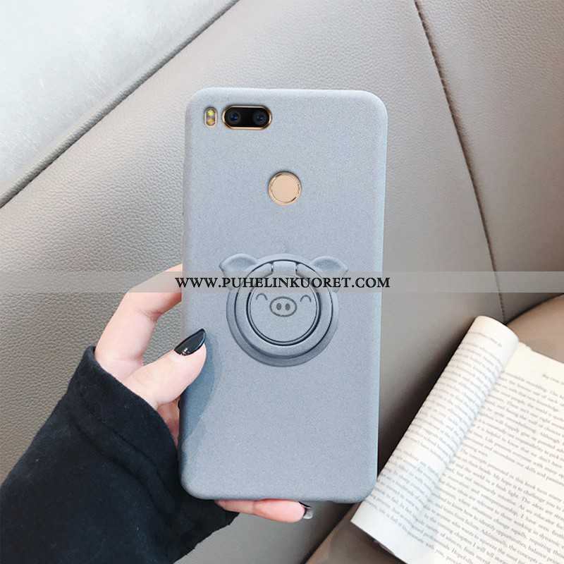 Kotelo, Kuori Xiaomi Mi A1 Pesty Suede Pehmeä Neste Hieno Suojaus Puhelimen Tummansiniset