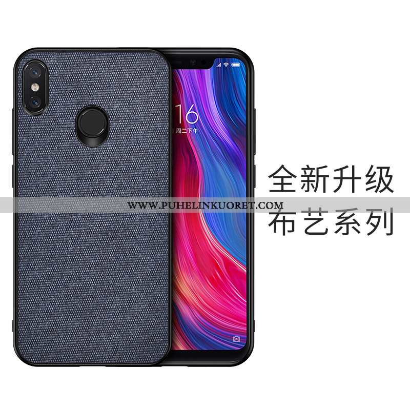 Kuori, Kuoret Xiaomi Mi A2 Nahkakuori Pehmeä Neste Silikoni Murtumaton All Inclusive Sininen