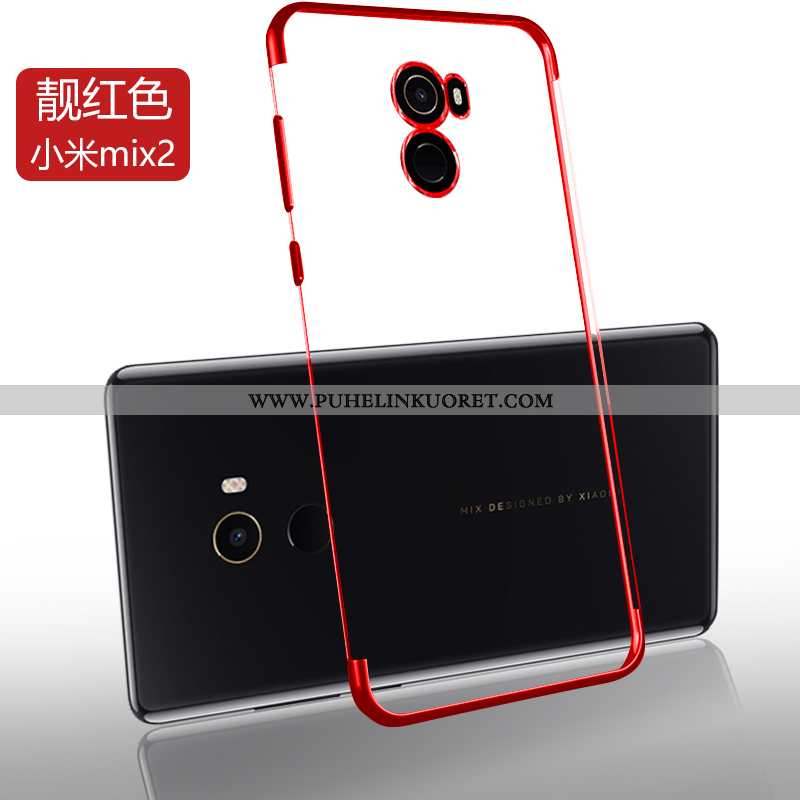 Kuoret, Kotelo Xiaomi Mi Mix 2 Ultra Pehmeä Neste Läpinäkyvä Valo Net Red Kultainen