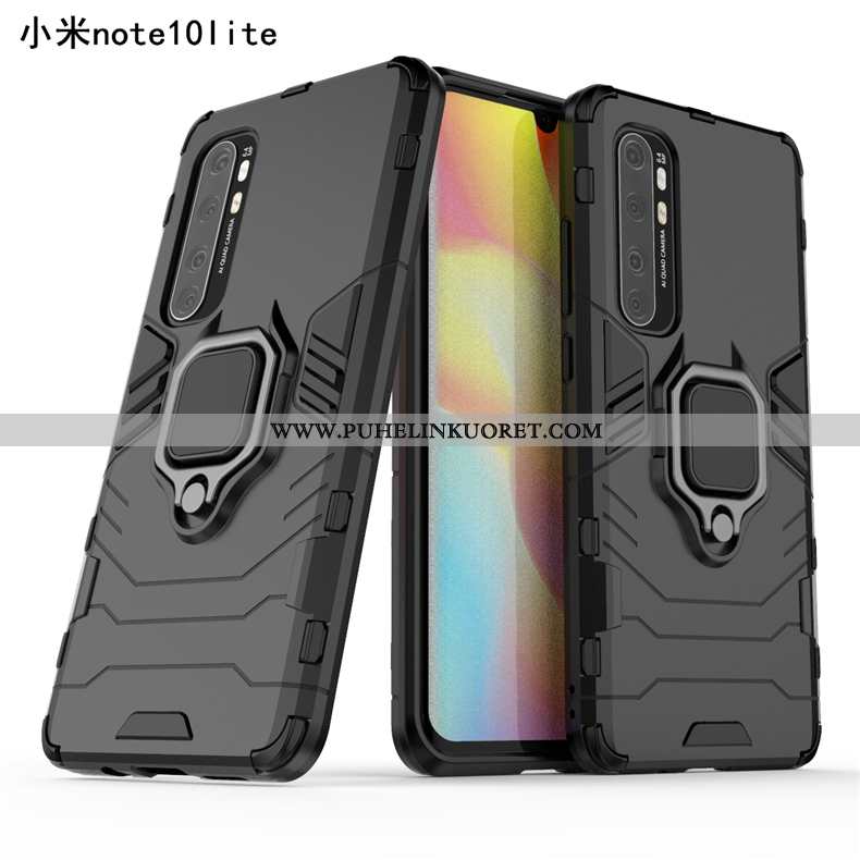 Kotelo, Kuori Xiaomi Mi Note 10 Lite Kolme Puolustusta Auto Rengas Magneettinen Puhelimen Punainen