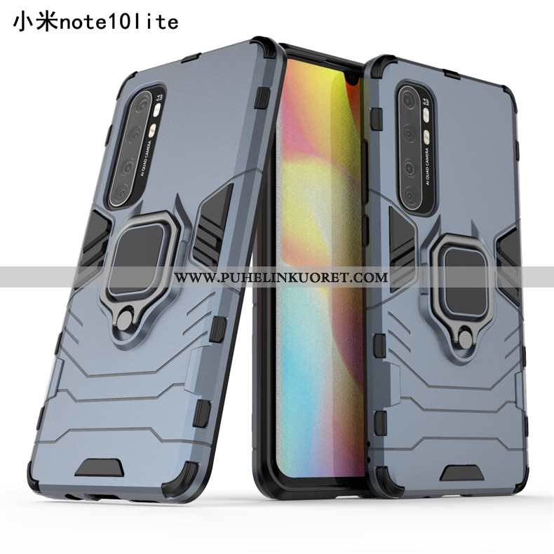 Kotelo, Kuori Xiaomi Mi Note 10 Lite Kolme Puolustusta Auto Rengas Magneettinen Puhelimen Punainen