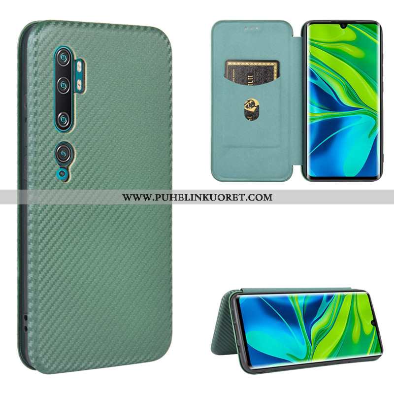 Kotelo, Kuori Xiaomi Mi Note 10 Nahkakuori Puhelimen Musta Pieni Mustat