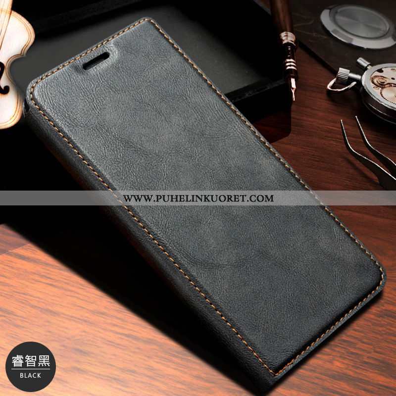 Kotelo, Kuori Xiaomi Mi Note 10 Nahkakuori Aito Nahka Silikoni Suojaus Pieni Ruskea