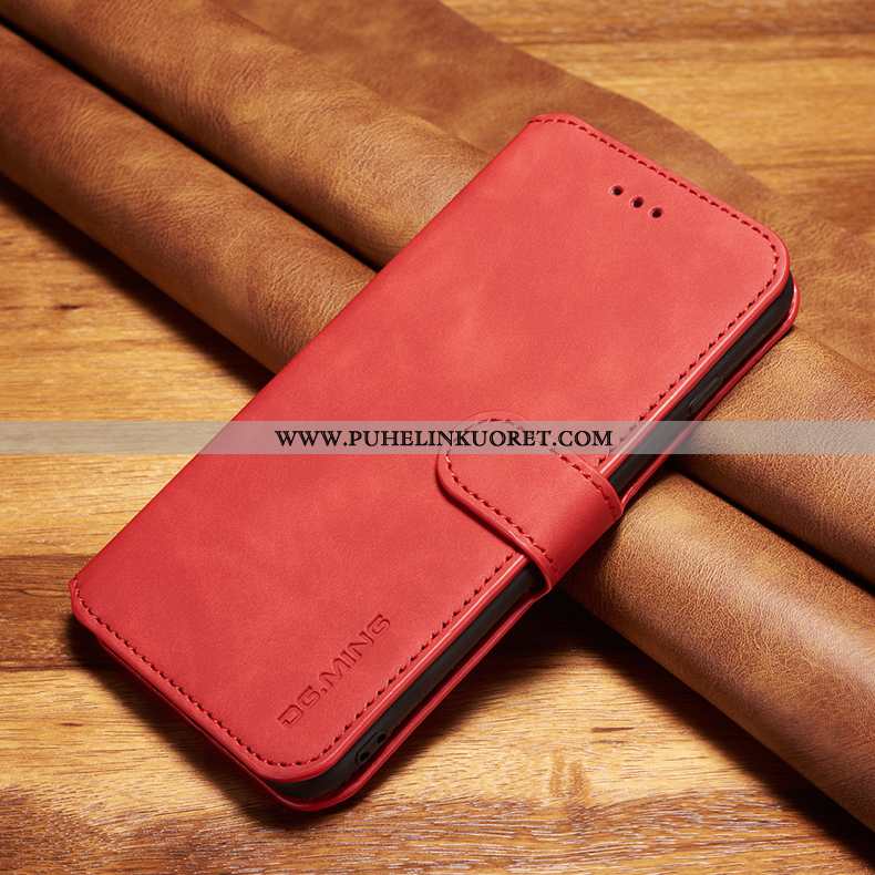 Kuoret, Kotelo Xiaomi Mi Note 10 Nahkakuori Aito Nahka Suojaus Kuoret Puhelimen Punainen