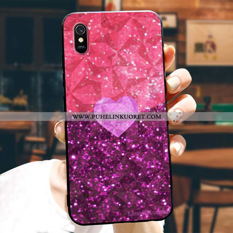 Kuoret, Kotelo Xiaomi Redmi 9a Suuntaus Silikoni Kukkakuvio Net Red Punainen Harmaa