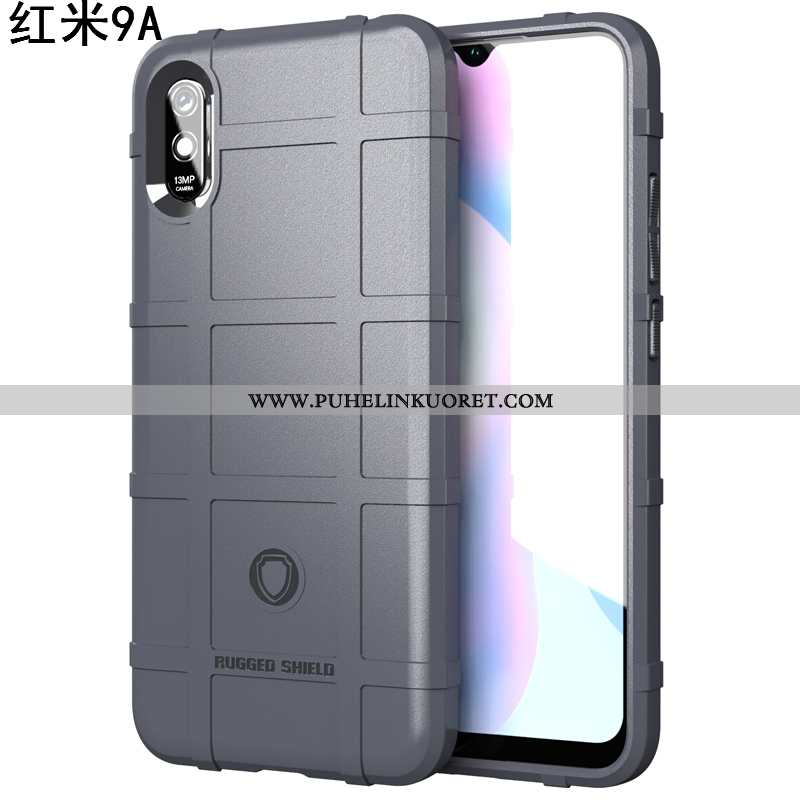 Kotelo, Kuori Xiaomi Redmi 9a Pehmeä Neste Silikoni Pesty Suede Suojaus Harmaa