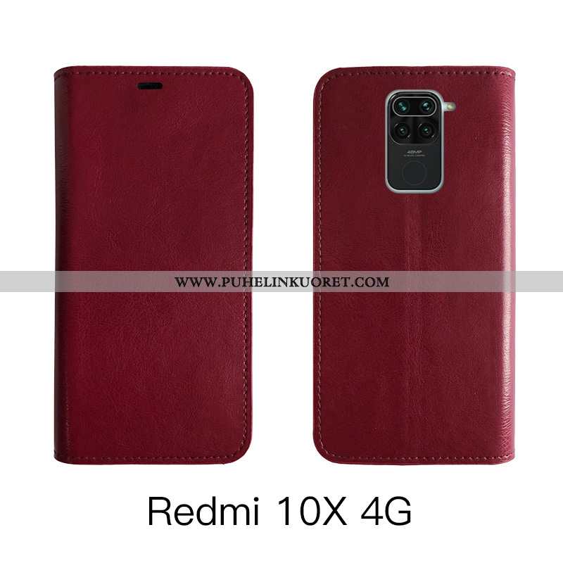 Kuori, Kuoret Xiaomi Redmi Note 9 Aito Nahka Suojaus Kuori Puhelimen Nahkakuori Ruskea