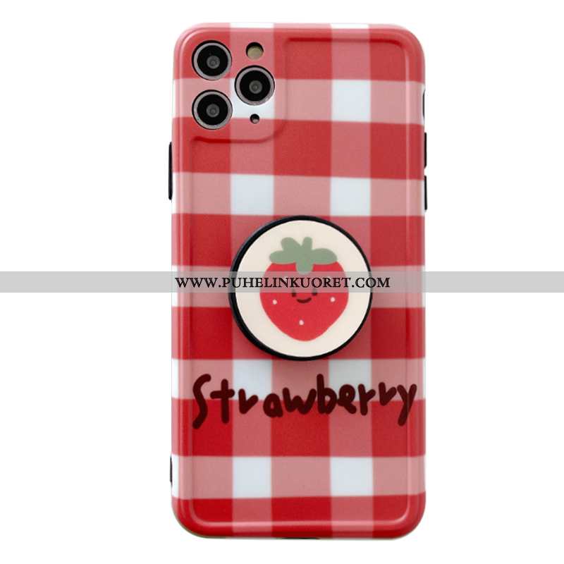 Kotelo, Kuori iPhone 11 Pro Max Silikoni Persoonallisuus Murtumaton Pleedi Punainen