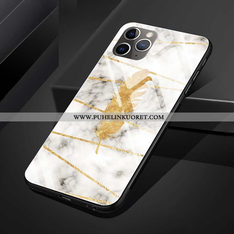 Kotelo, Kuori iPhone 11 Pro Max Lasi Persoonallisuus Luova Sulka Puhelimen Pinkki