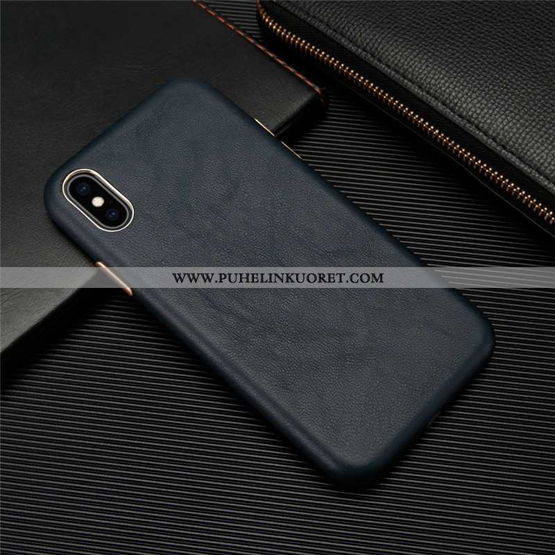 Kuoret, Kotelo iPhone X Valo Nahkakuori Puhelimen Kuori All Inclusive Mustat