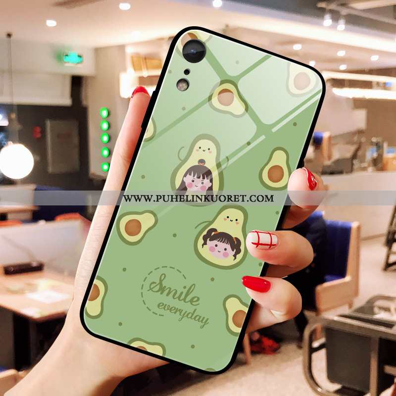 Kotelo, Kuori iPhone Xr Lasi Puhelimen Mansikka Jauhe Pinkki