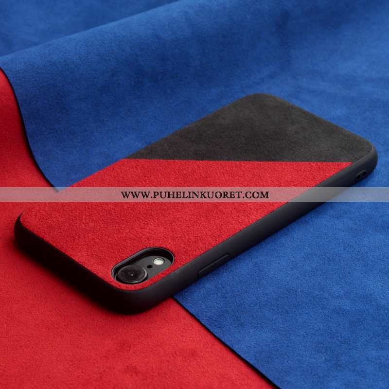 Kuori, Kuoret iPhone Xr Suuntaus Turkki Mokkanahkaa Murtumaton Suojaus Sininen