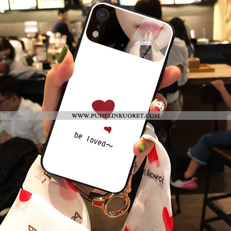 Kuoret, Kotelo iPhone Xr Suuntaus Lasi Yksinkertainen Jauhe Puhelimen Pinkki
