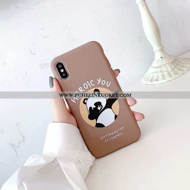 Kotelo, Kuori iPhone Xs Max Suojaus Persoonallisuus Kissa Puhelimen Ruskea