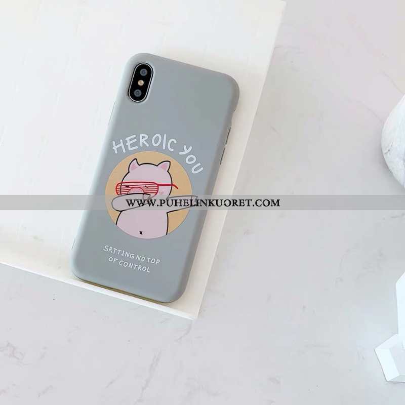 Kotelo, Kuori iPhone Xs Max Suojaus Persoonallisuus Kissa Puhelimen Ruskea