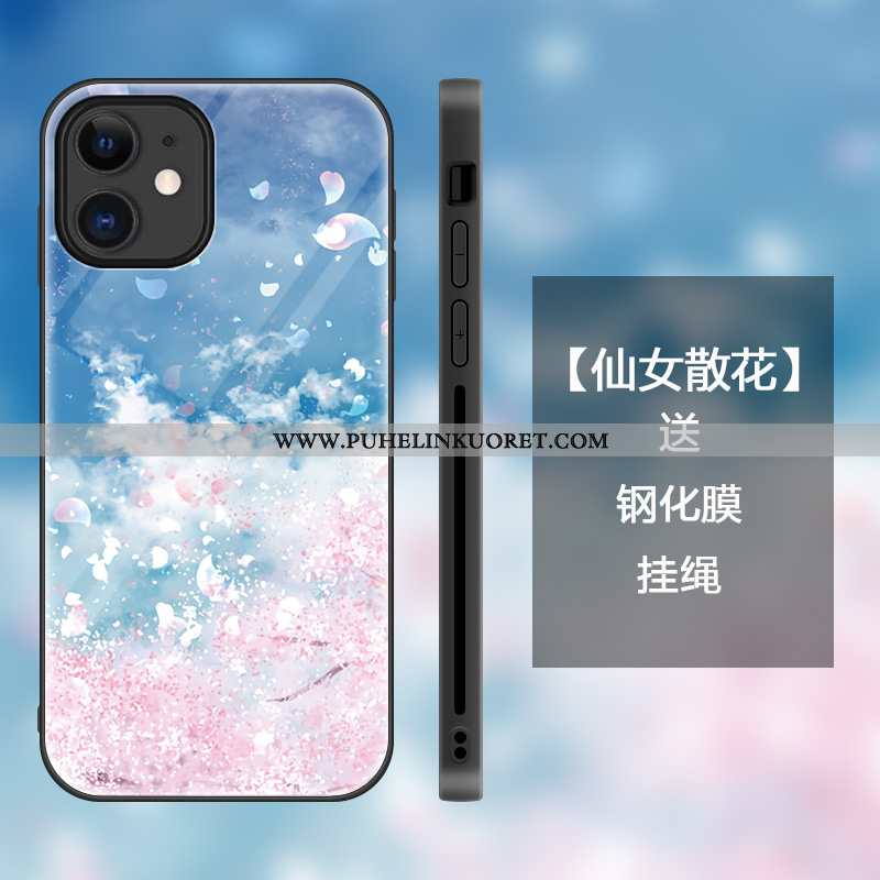 Kuori, Kuoret iPhone 12 Mini Silikoni Suojaus Valo Persoonallisuus Lasi Pinkki
