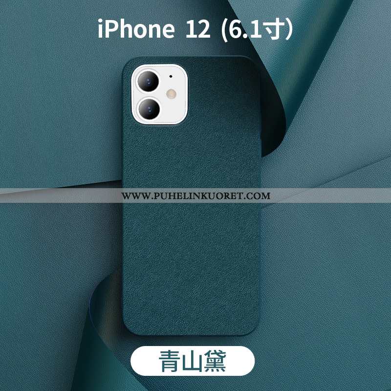Kuoret, Kotelo iPhone 12 Suojaus Nahkakuori Violetti Puhelimen Nahka