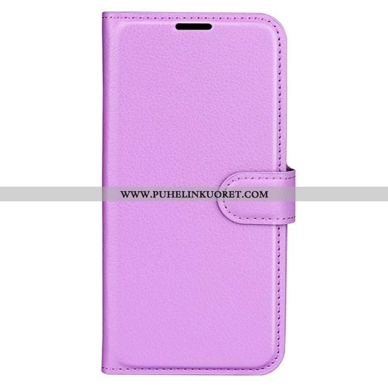 Kotelot Huawei P60 Pro Litsi-nahkaefekti