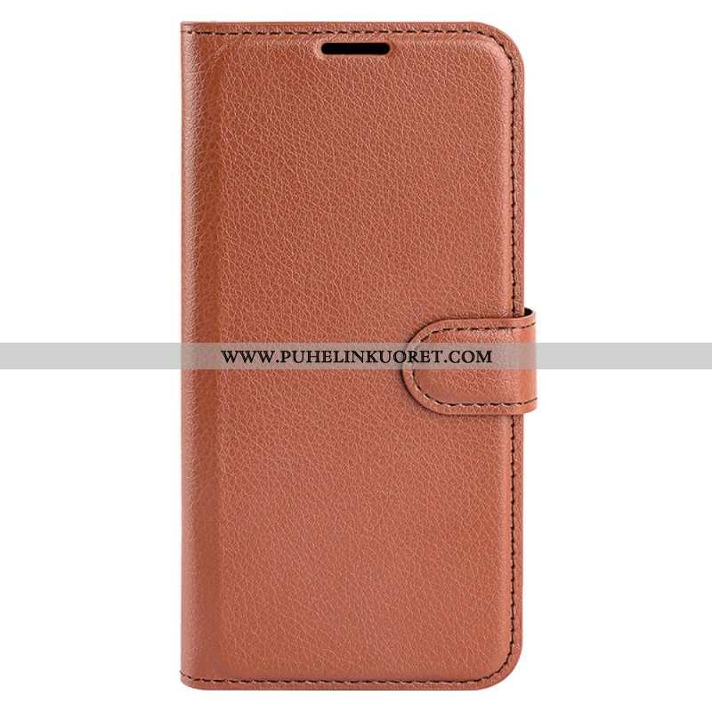 Kotelot Huawei P60 Pro Litsi-nahkaefekti