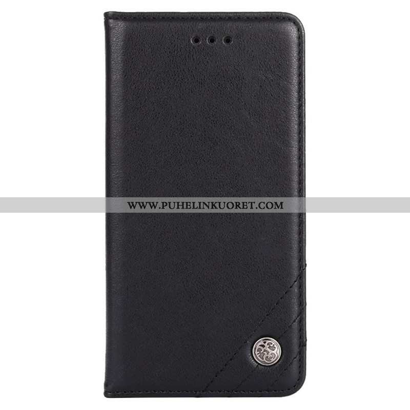 Puhelinkuoret Moto E40 / E30 / E20 Kotelot Flip Tyylikäs Nahkaniitti