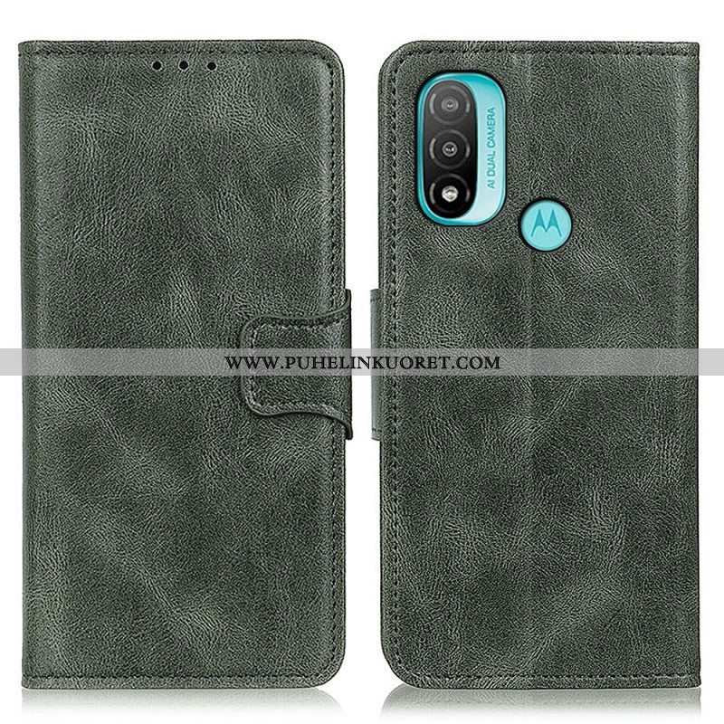 Kotelot Moto E40 / E30 / E20 Käännettävä Nahkaefekti