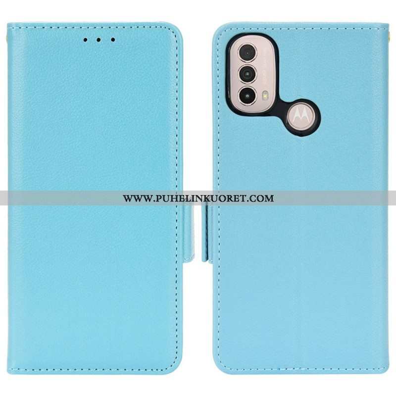 Kotelot Moto E40 / E30 / E20 Flap Double Uusia Värejä