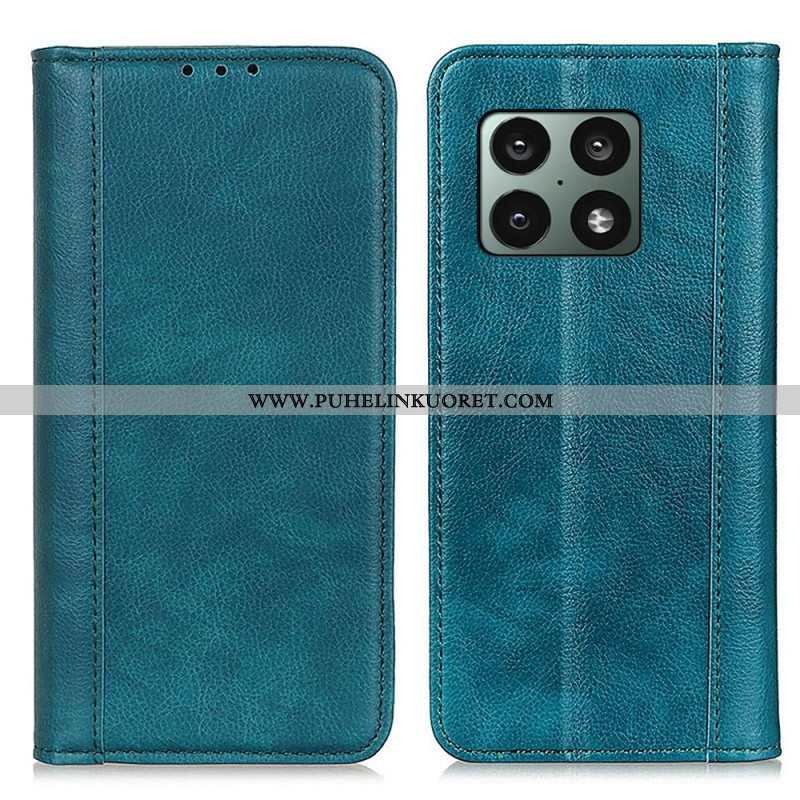 Puhelinkuoret OnePlus 10 Pro 5G Kotelot Flip Litchin Nahkainen Värillinen Versio
