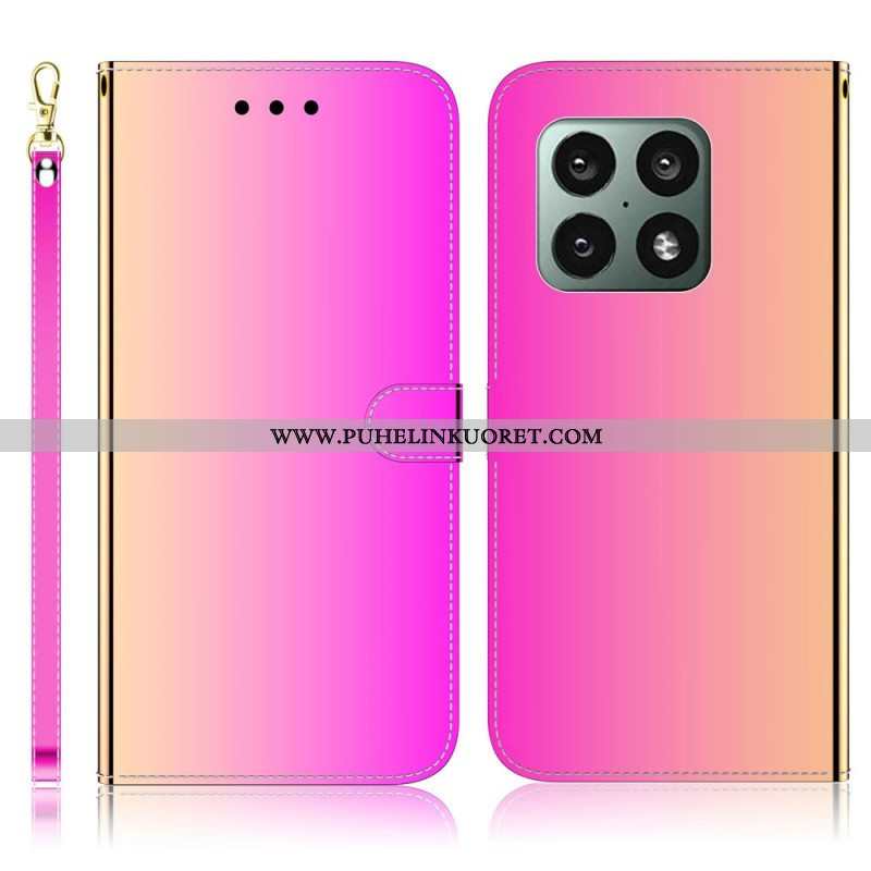 Nahkakotelo OnePlus 10 Pro 5G Keinonahkainen Peilin Kansi