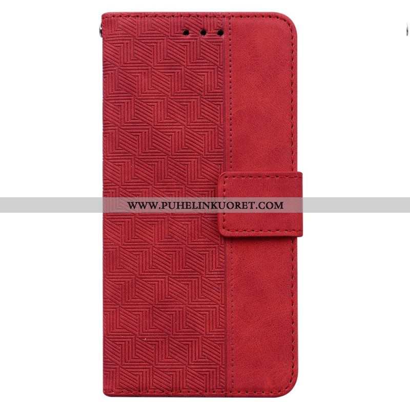 Nahkakotelo OnePlus Nord CE 2 5G Keinonahan Tikkaukset