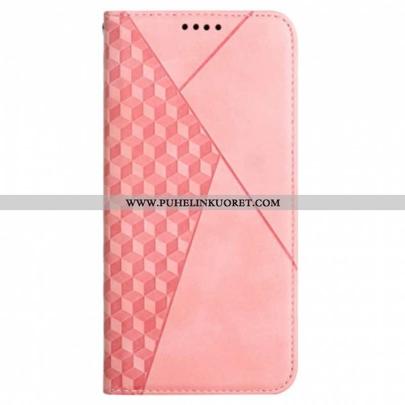 Puhelinkuoret Oppo A54 5G / A74 5G Kotelot Flip Cubic Style Skin-touch
