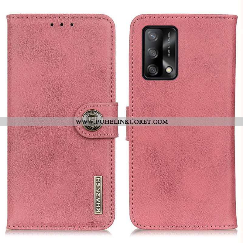 Kotelot Oppo A74 4G Keinonahka Khazneh