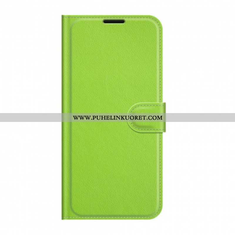 Kotelot Oppo A94 5G Klassinen Litsi Tekonahka