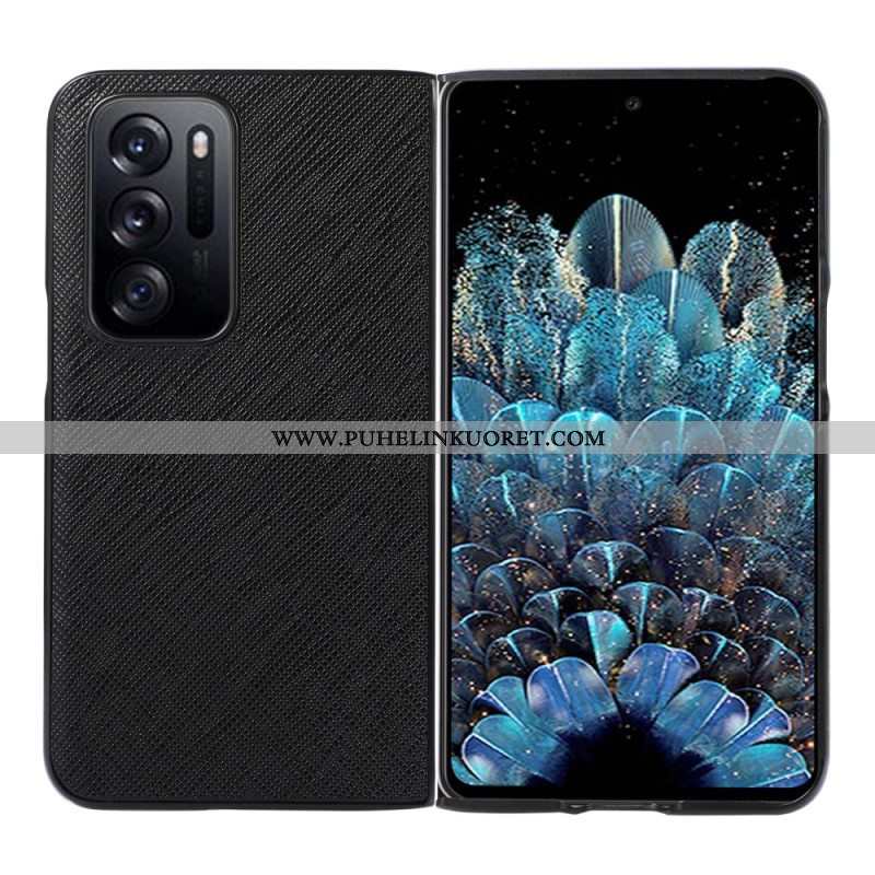 Case Oppo Find N Teksturoitu Aito Nahka