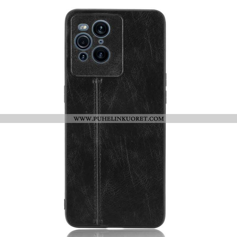 Case Oppo Find X3 Pro Couture-nahkaefekti