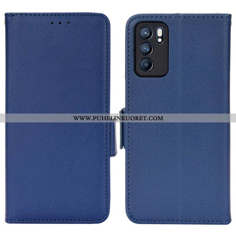 Kotelot Oppo Reno 6 5G Flap Double Uusia Värejä