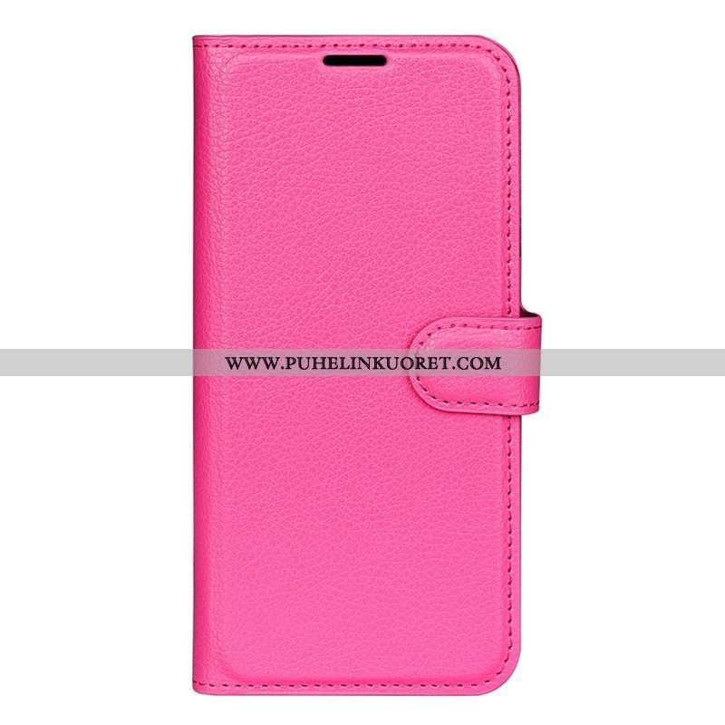 Flip Case Samsung Galaxy A14 / A14 5G Klassinen Keinonahka
